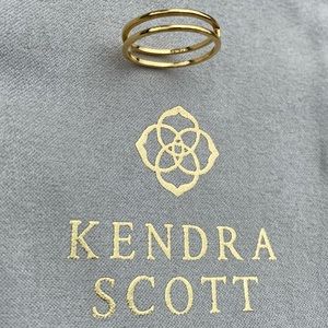 Bennett Double Ring In 18k Gold Vermeil, Size 8